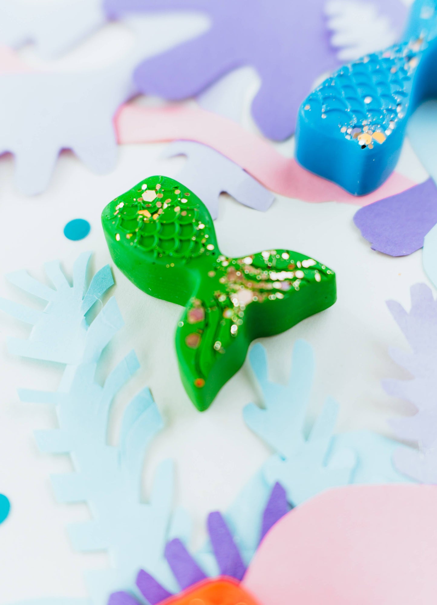 "Tail of Joy" 🧜 Glitter Mermaid Crayons by Wonder Hue Crayon Co.