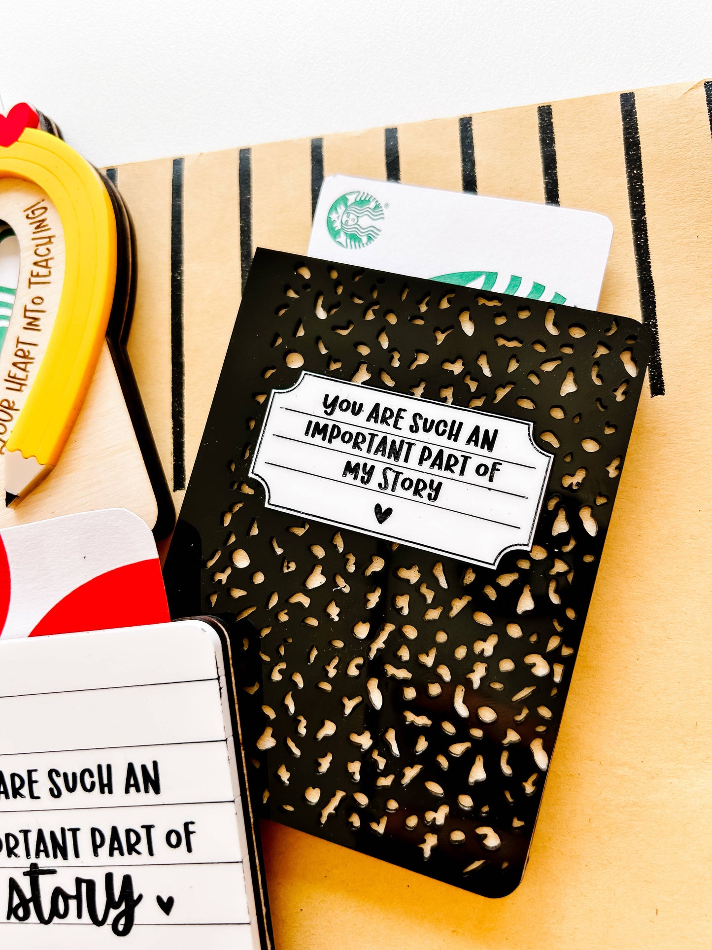 "You're a #2 Pencil Kind of Hero" ✏️ Pencil Heart Teacher Gift Card Holder by Goldie Letter Company