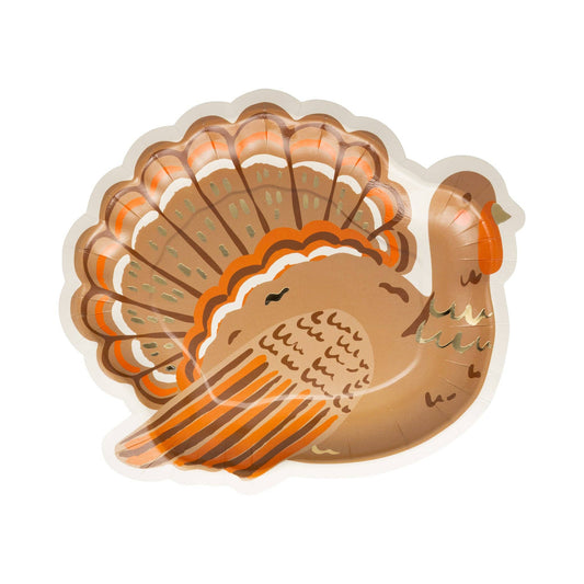 “Talk Turkey” 🦃 Thanksgiving Shaped Plates