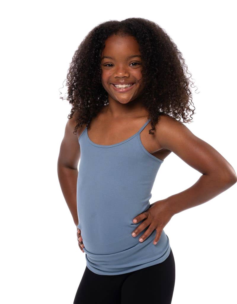 “Pop of Color” 💙 Cobalt Girls Spaghetti Strap Layering Cami (One Size Age 7-10) by Malibu Sugar