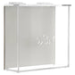 Lucite Matzah Box - White Back: Gold