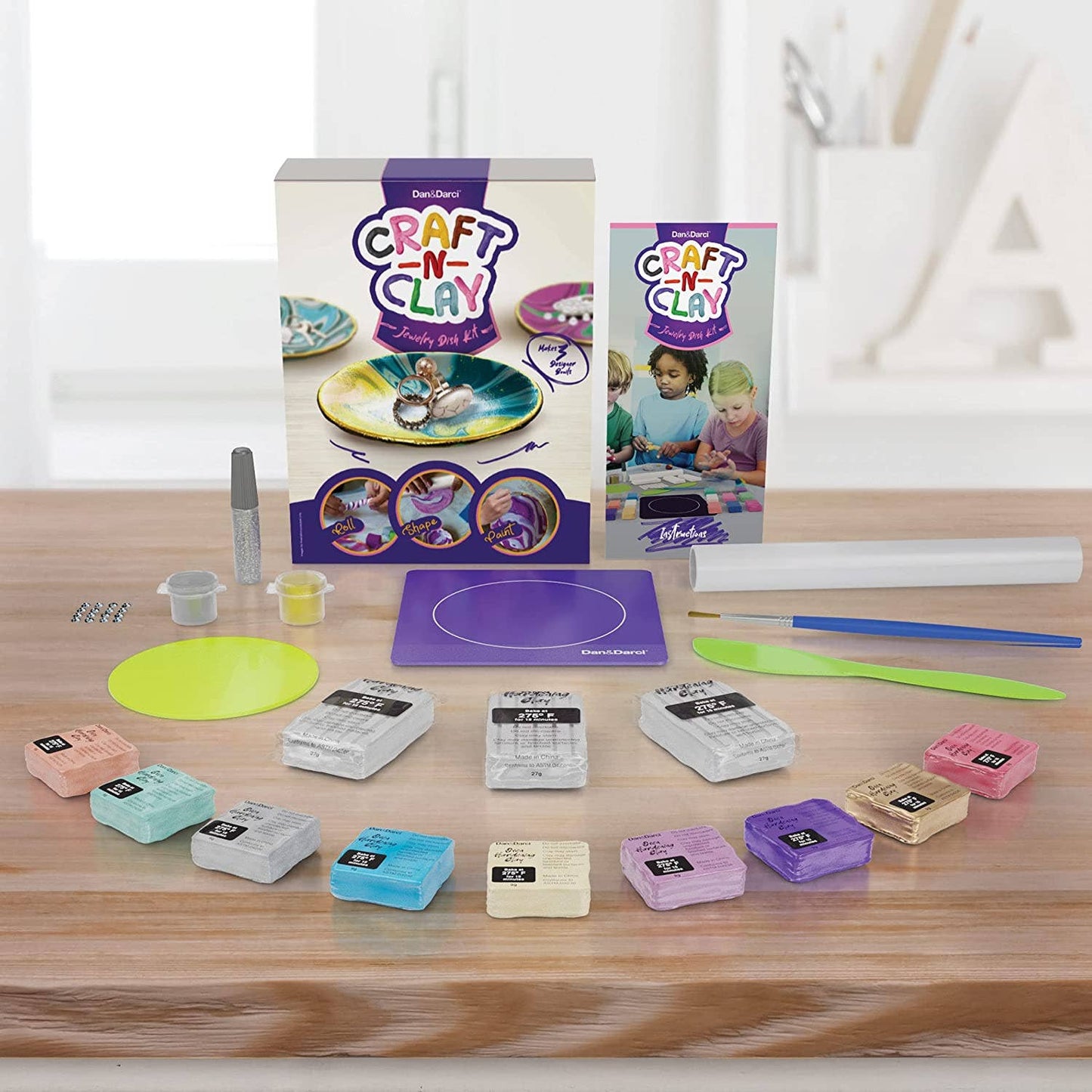 "Trinket Tray" 💍 Air-Dry Clay Jewelry Dish Kit by Dan&Darci