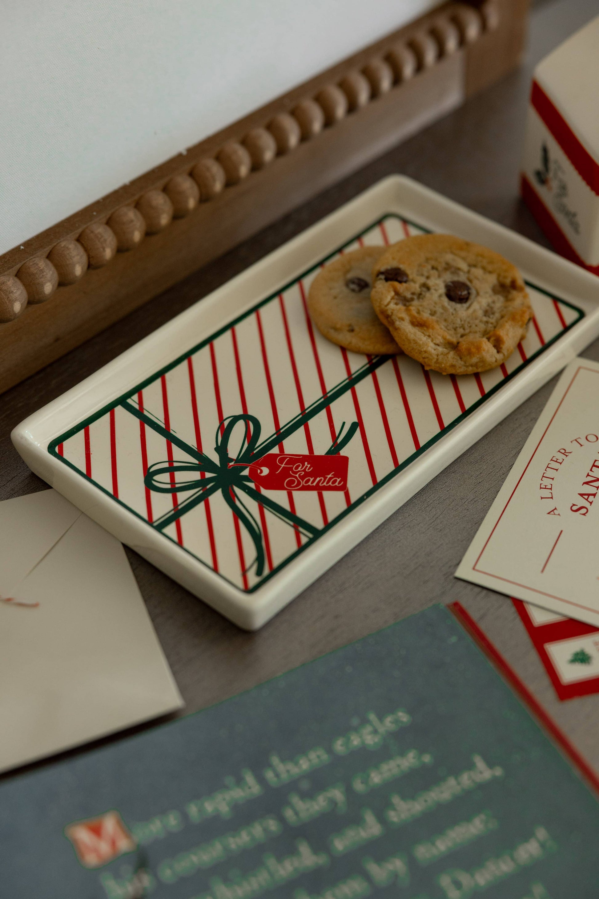 Christmas tray and milk jug for Santa
