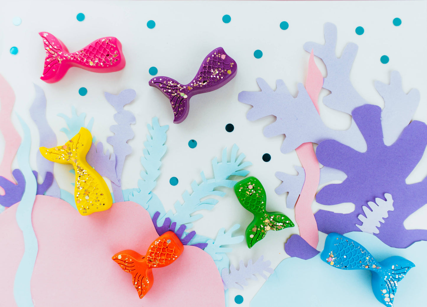 "Tail of Joy" 🧜 Glitter Mermaid Crayons by Wonder Hue Crayon Co.