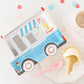 Ice Cream Truck Large Plates with Holographic Silver Foil Detailing, Perfect for Celebrations, Designed by Lindsey Balbierz for Daydream Society, Measuring 8" H x 10.5" L.