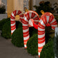light up candy cane decorations yard display