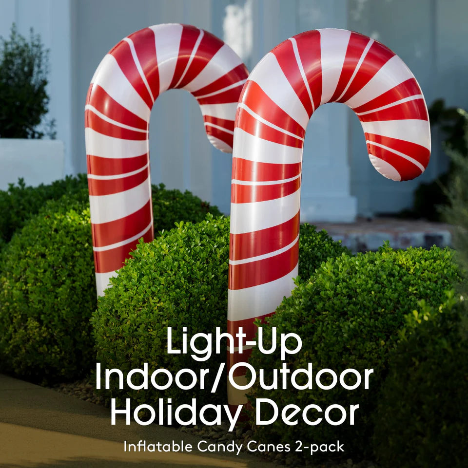 outdoor christmas candy cane inflatables with remote