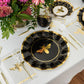 Honeybee disposable napkins with scalloped design