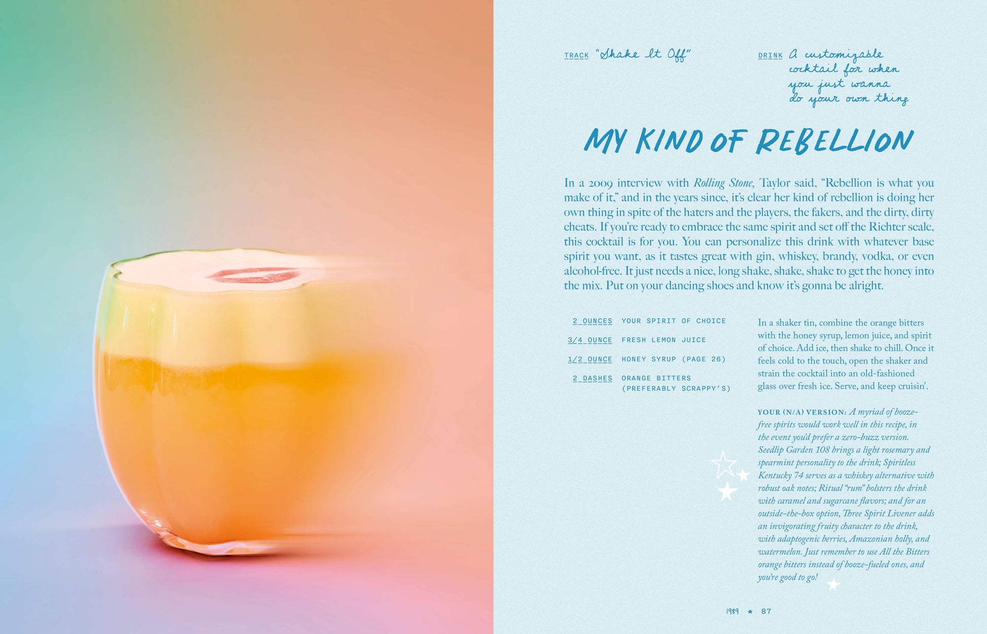 Music-inspired cocktail recipes from The Eras Pour