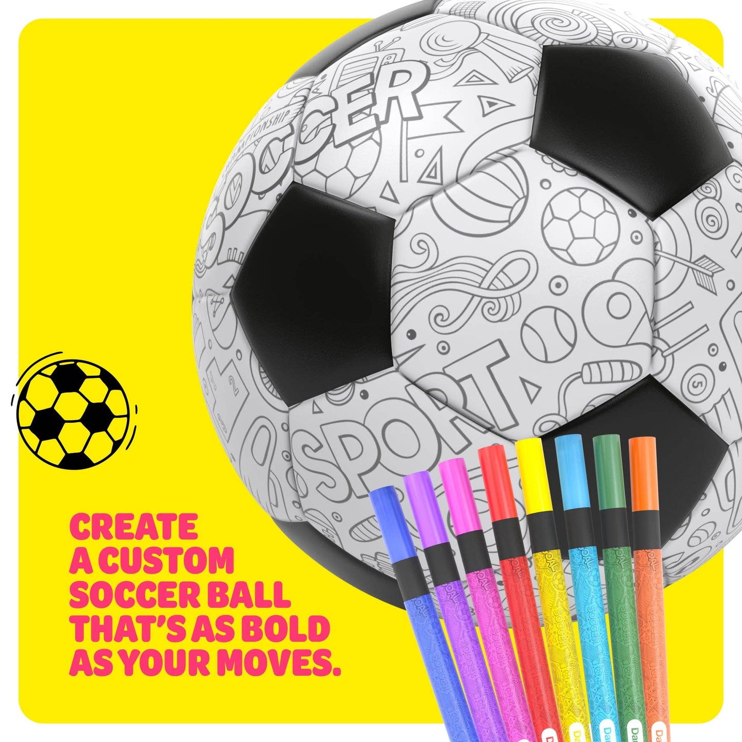"Goal Tender" ⚽ Color-Your-Own Soccer Ball Kit by Dan&Darci