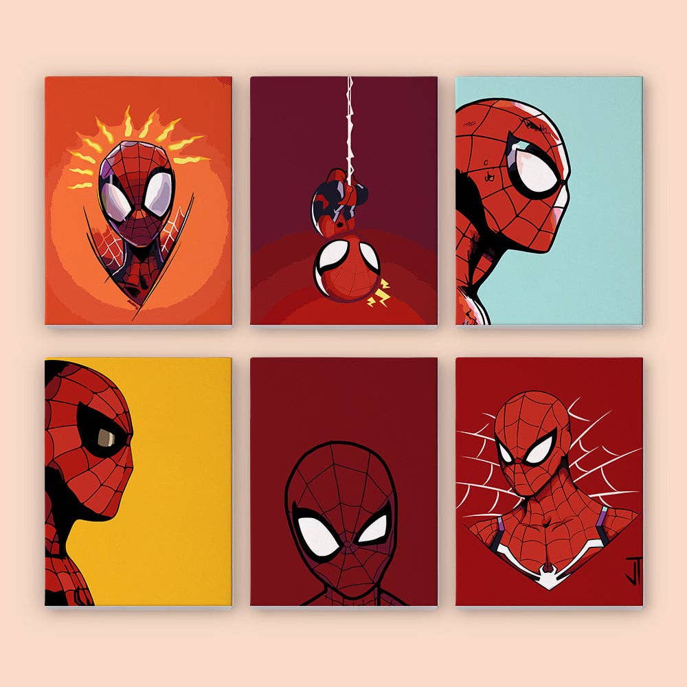"Mini Avenger" 🦸 Superhero Mini Paint-by-Numbers 6-Pack by Paint Your Numbers