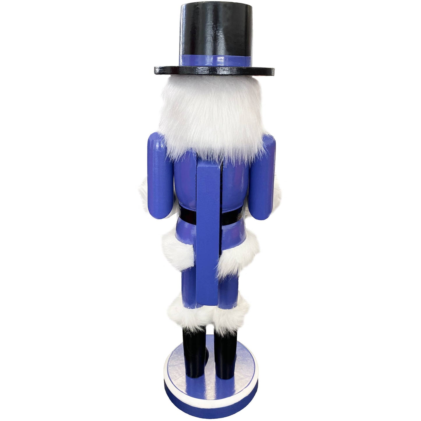 Wooden nutcracker in Hanukkah colors for seasonal décor