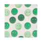 Set of 18 St. Patrick’s Day cocktail napkins – 5"x5" with gold foil smiling shamrocks, festive & fun!