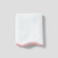"Little Luxuries" 🤍 Scallop Pink-Piping Washcloth Set (10-Piece) by Lotus Linen