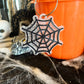 Web of Boo-tiful spiderweb acrylic Halloween gift tag