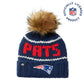 Lele Sadoughi x NFL Patriots wool beanie front view