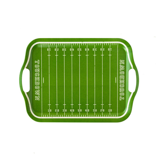 “Touchdown Tray” 🏈 Football Field Bamboo Serving Board
