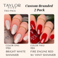 Custom Nail Polish: 2 Pack Long-wearing + Vegan + Non-toxic: 0224 Glossy Fuschia / 1424 Royal Blue Gloss with Hint of Shimmer