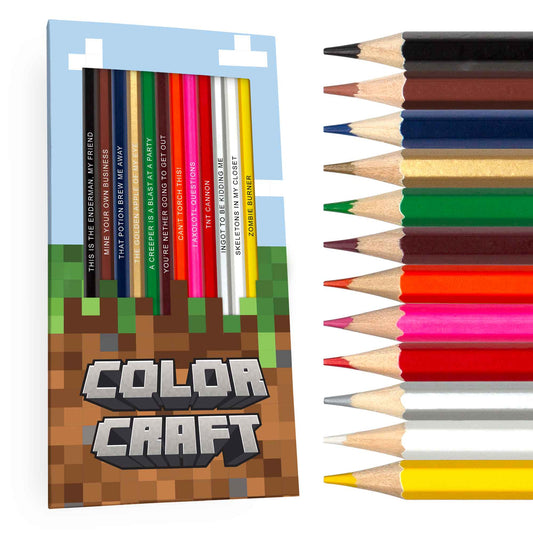 "Mine Your Own Colors" ⛏️ Minecraft-Inspired Colored Pencil Set by Pop Colors