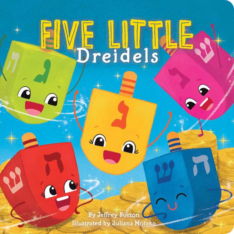 Five Little Dreidels Hanukkah board book cover