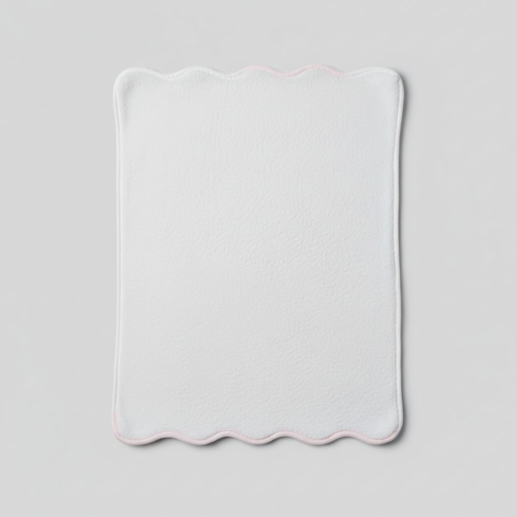 "Wrapped in Lotus" 🛁 Pink Piping Bath Sheet Set (2-Piece) by Lotus Linen