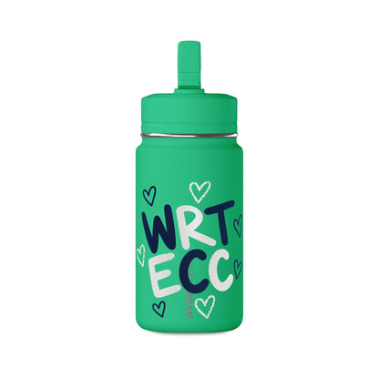 WRT ECC “Marker Script & Doodle Hearts” Kids Water Bottle (14oz)