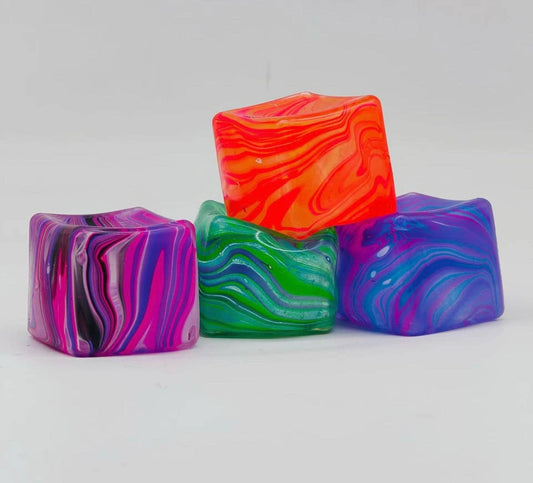 “Plot Twist” 🌀 Swirl Cube Squishy Fidget Toy by Hart and Hollow