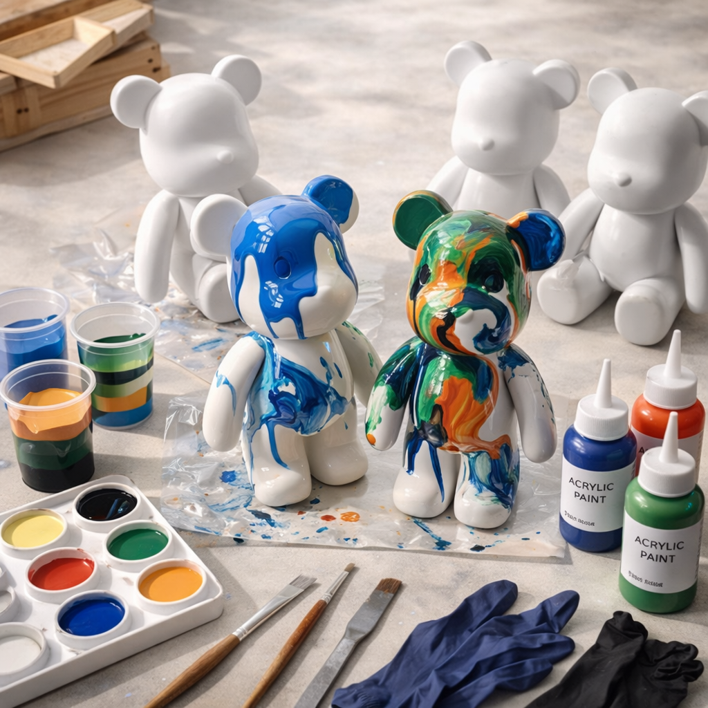 “Bear-y Creative” 🐻 Paint Pour Teddy Craft Kit