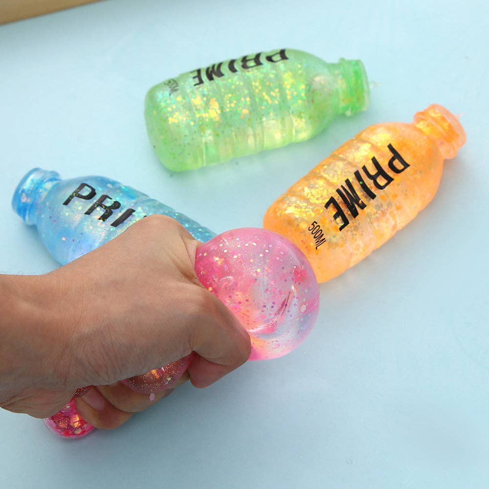 "Pop Fizz" 🥤 Glitter Soda Bottle Squishy Fidget Toy