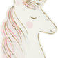 Adorable unicorn-shaped napkins, featuring neon print and gold foil details. Perfect for fairytale-themed parties. Includes 16 durable, high-quality napkins, measuring approximately 125mm x 180mm. Ideal for adding a magical touch to any celebration