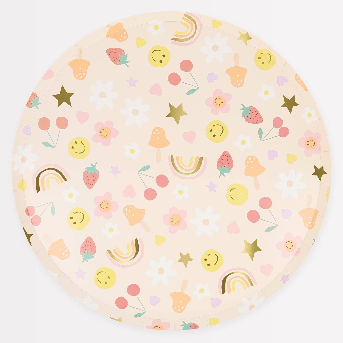 "All Smiles" 🌟 Happy Icons Dinner Plates by Meri Meri