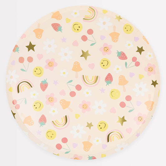"All Smiles" 🌟 Happy Icons Dinner Plates by Meri Meri