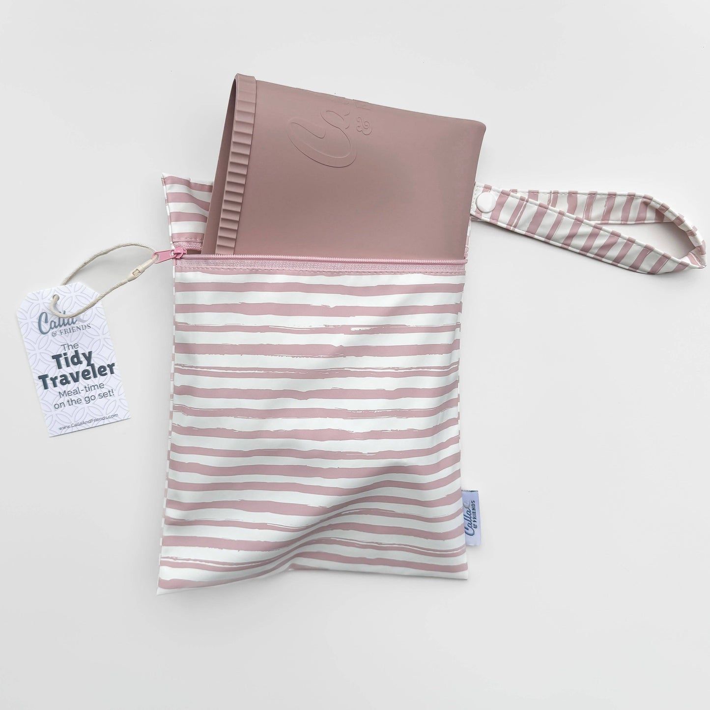 "Tidy Traveler" 🍽️ Slate Blue Brush Stripe Placemat Set by Calla & Friends