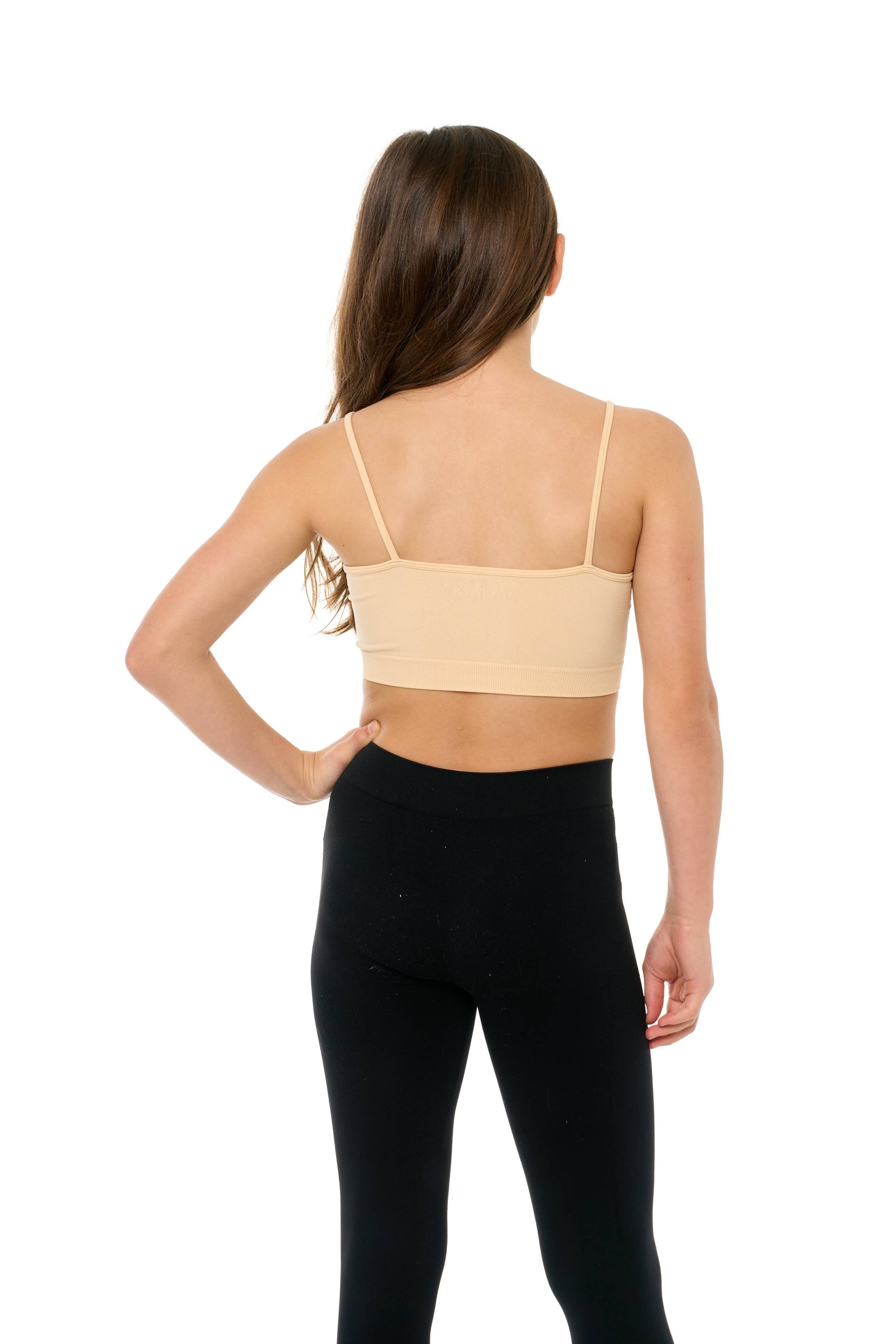 Nylon spandex girls bra cami