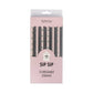 “Sippin’ Spooky” 👻 Pink & Black Ghost Reusable Straws