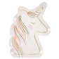 Adorable unicorn-shaped napkins, featuring neon print and gold foil details. Perfect for fairytale-themed parties. Includes 16 durable, high-quality napkins, measuring approximately 125mm x 180mm. Ideal for adding a magical touch to any celebration