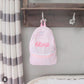 Pretty in Pink pink seersucker small backpack for toddlers & fashionistas. Fits iPad, makeup, credit cards. Washable.