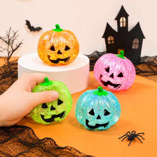 “Patch Work” 🎃 Glitter Halloween Pumpkin Squishies (12-Pack) by CGO
