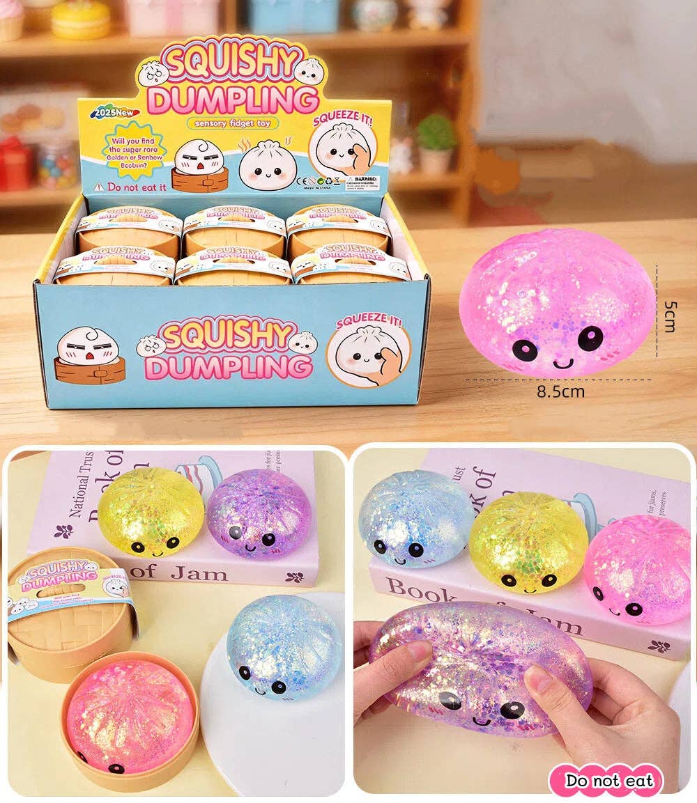 “Dumpling Drama” 🥟 Mystery Mini Squishy Dumpling Stress Toy by Auraquise