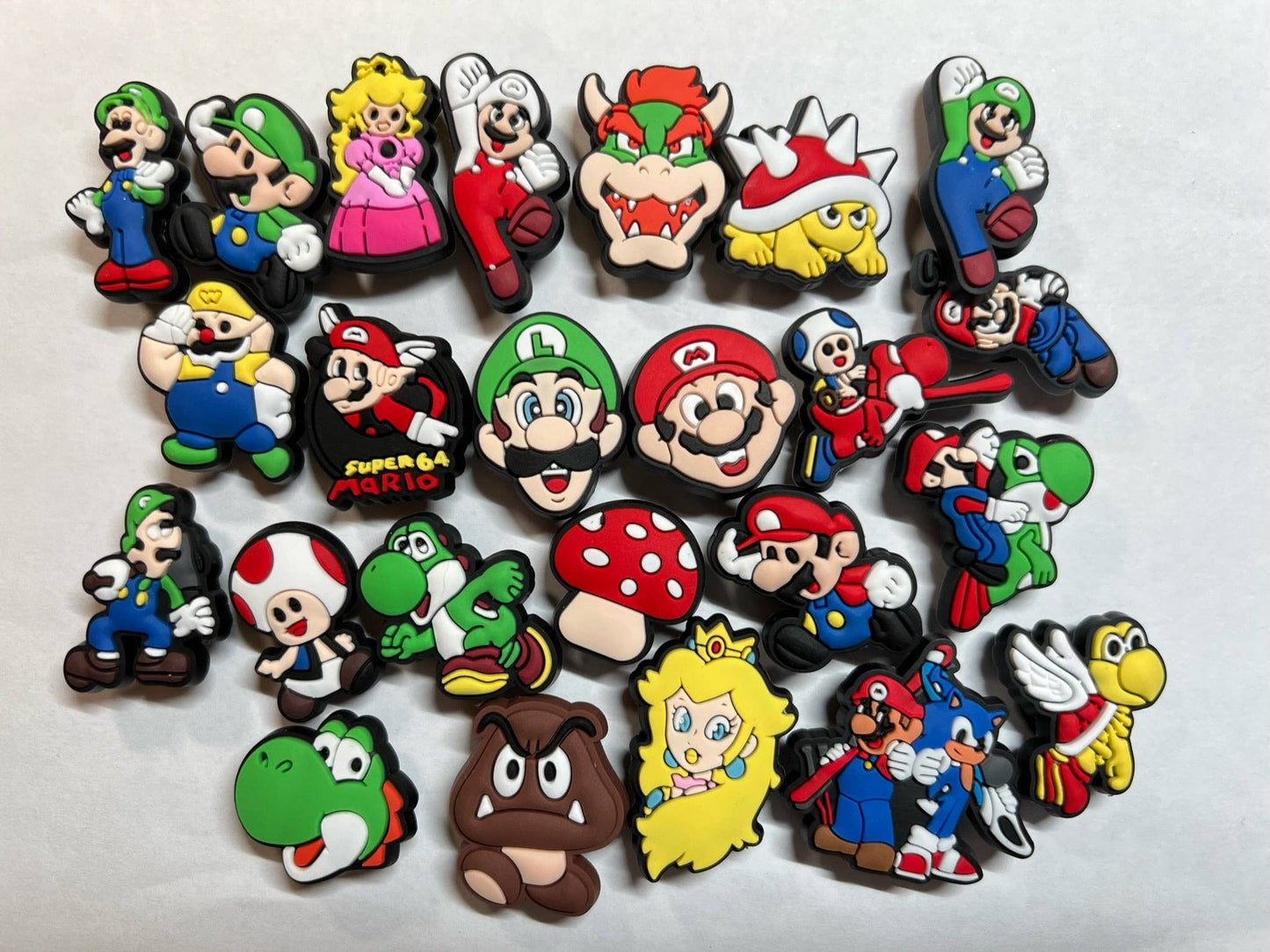 “Game On, Croc Star” 🎮 Mario Cartoon Shoe Charms 24-Pack by JuliesDecal
