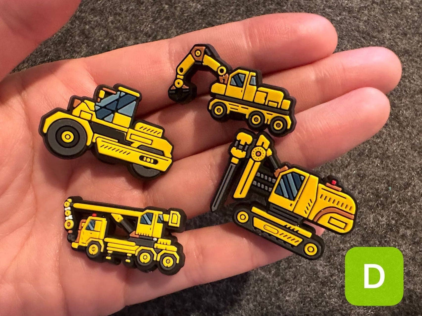 "Dig This" 🚜 Construction Vehicle Croc Charm Set (19-Pack) by JuliesDecal