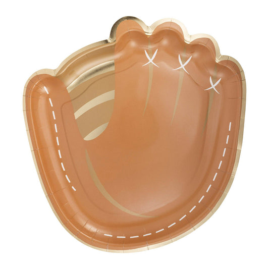 “Caught It” ⚾ Baseball Mitt Shaped Paper Plates by My Mind’s Eye