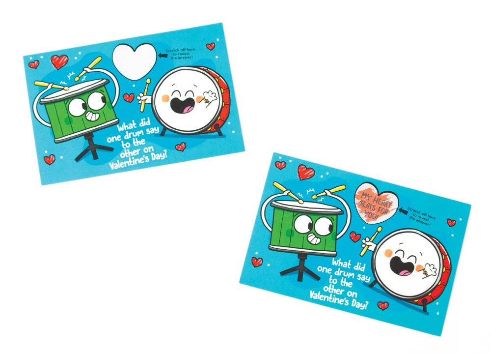 Funny Valentine cards with scratch reveal jokes