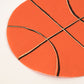 Pack of 16 basketball napkins with gold foil details, 3-ply, folded 6.5 by 6.5 inches