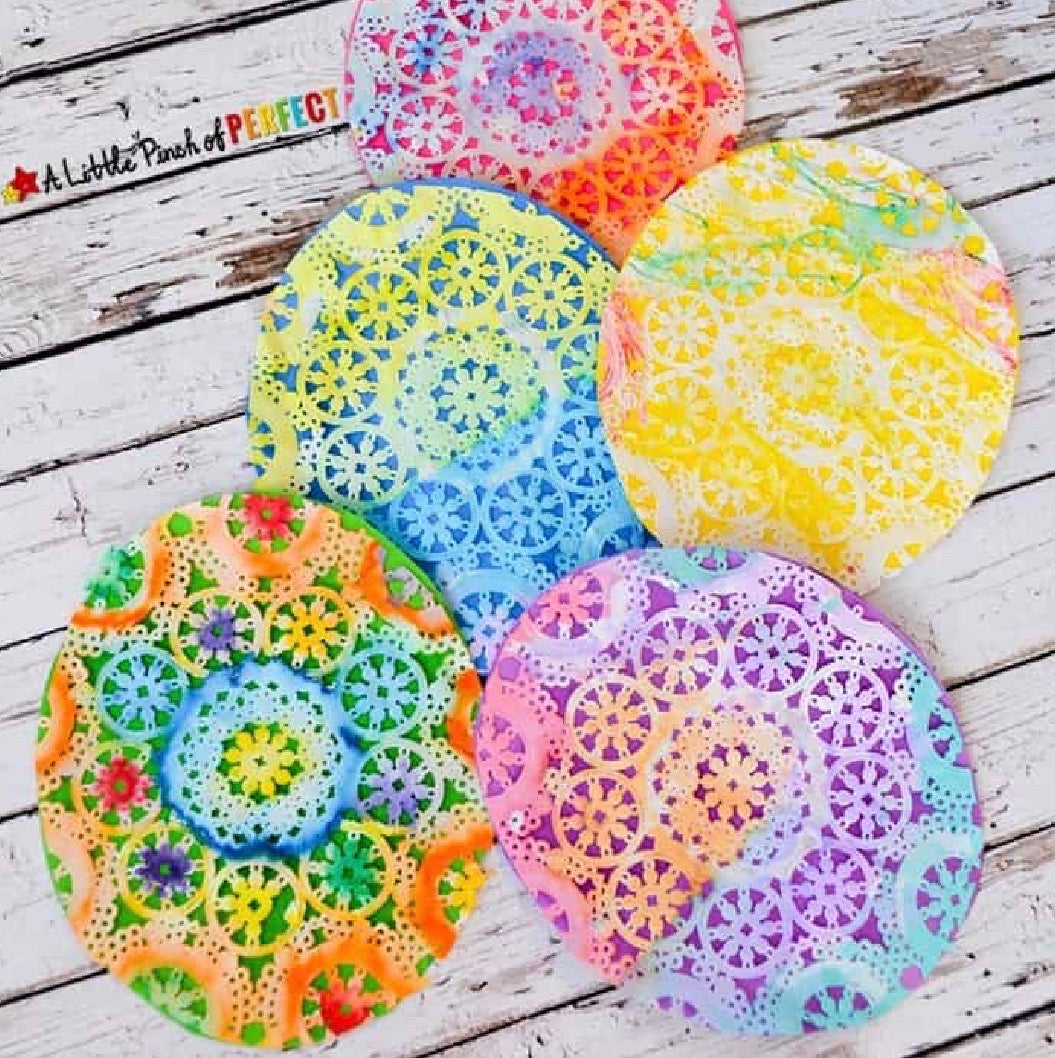 “Doily Dreams” Mandala Easter Eggs craft kit for kids
