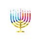 Menorah printed holiday napkin guest towels