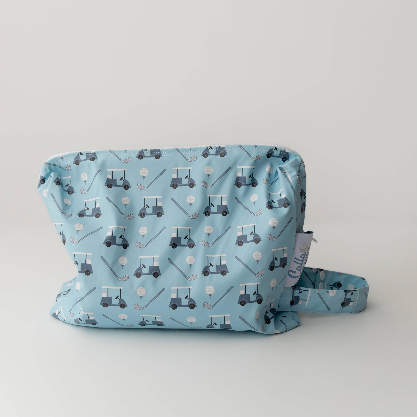 "Everything Wet" 💦 Brush Stripes Blue Wet Bag by Calla & Friends
