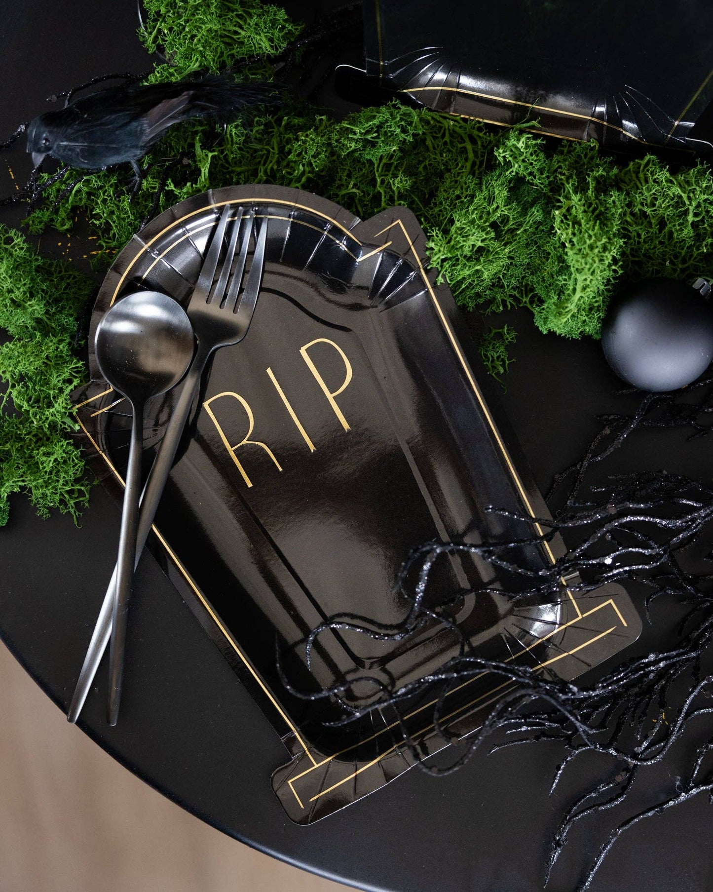 “Rest in Feast” 🪦 Tombstone Shaped Plates