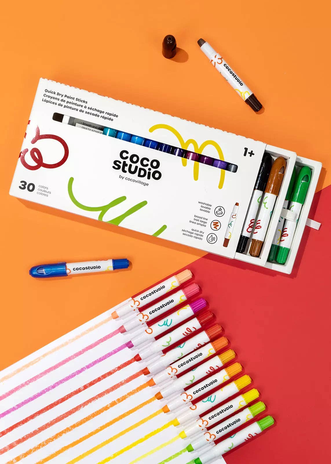 Paint sticks for drawing, coloring, and crafts