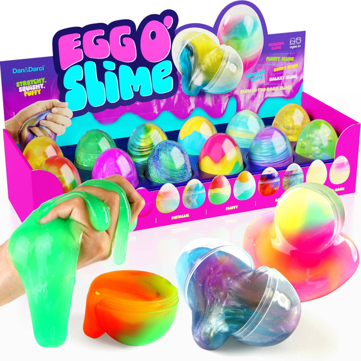 "Egg-streme Slime" 🥚 Bulk Pack Slime Eggs by Dan&Darci